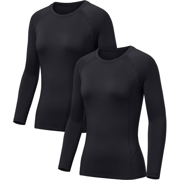 Stylish Women's Long Sleeve Thermal Tops - Perfect for Cold Weather Workouts - Picture 1 of 8